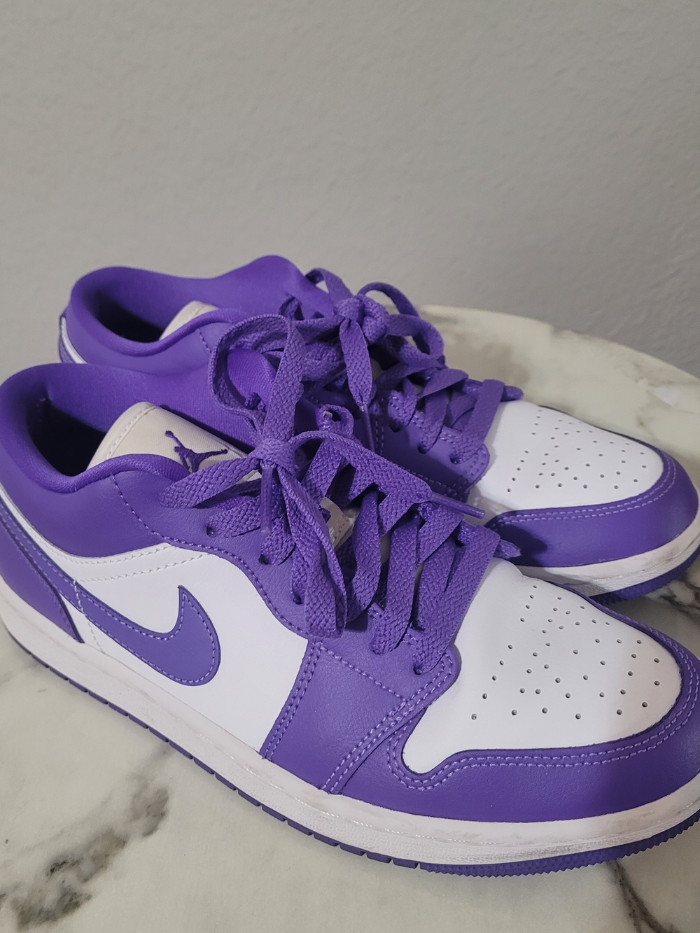 Jordan Women's Air Jordan 1 Low "Psychic Purple Size 8 YS Nike Low Top - Picture 6 of 8